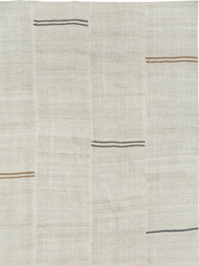 Vintage Turkish Flatweave Kilim Large Carpet, No.33654 - Gsblank