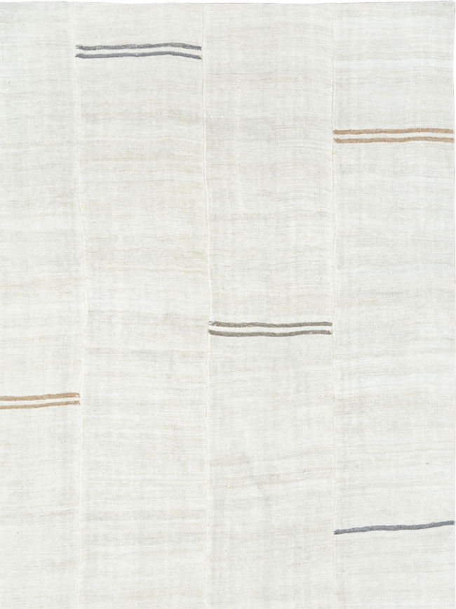 Vintage Turkish Flatweave Kilim Large Carpet, No.33654 - Gsblank