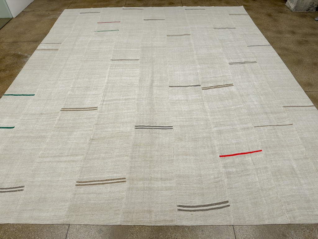 Vintage Turkish Flatweave Kilim Large Carpet, No.33654 - Gsblank