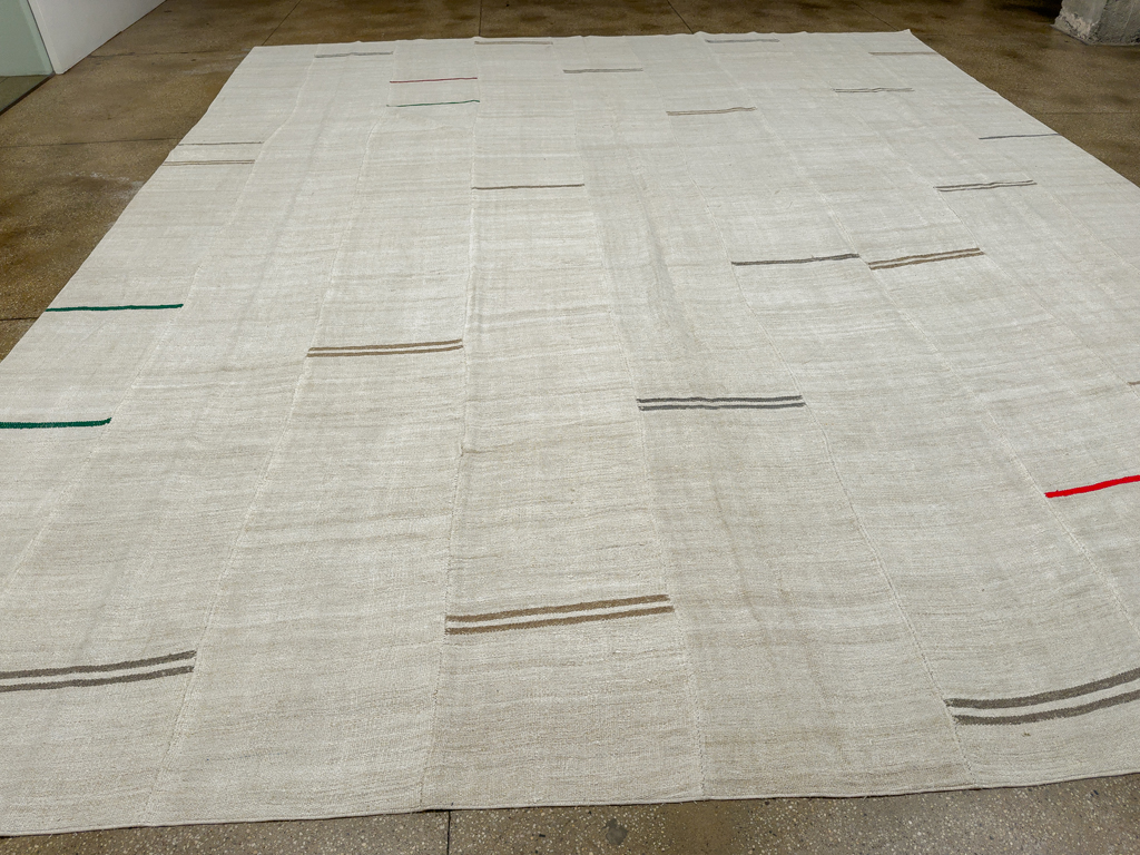 Vintage Turkish Flatweave Kilim Large Carpet, No.33654 - Gsblank