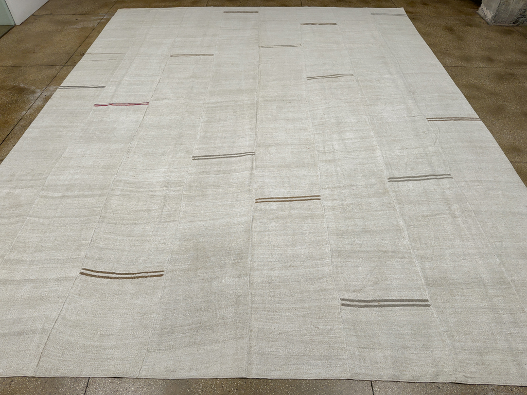 Vintage Turkish Flatweave Kilim Large Carpet, No.33655 - Gsblank