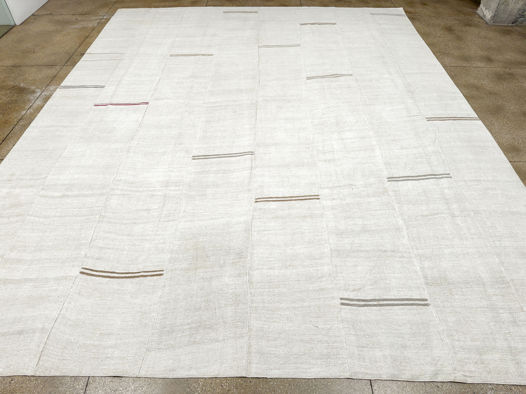Vintage Turkish Flatweave Kilim Large Carpet, No.33655 - Gsblank