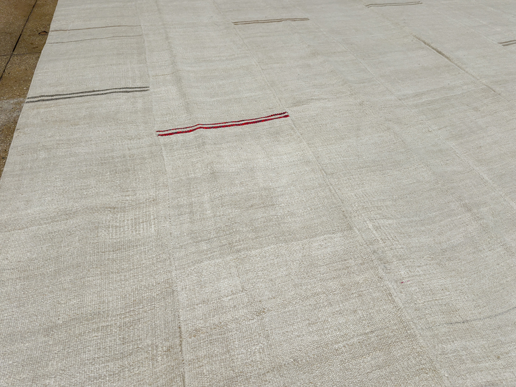 Vintage Turkish Flatweave Kilim Large Carpet, No.33655 - Gsblank
