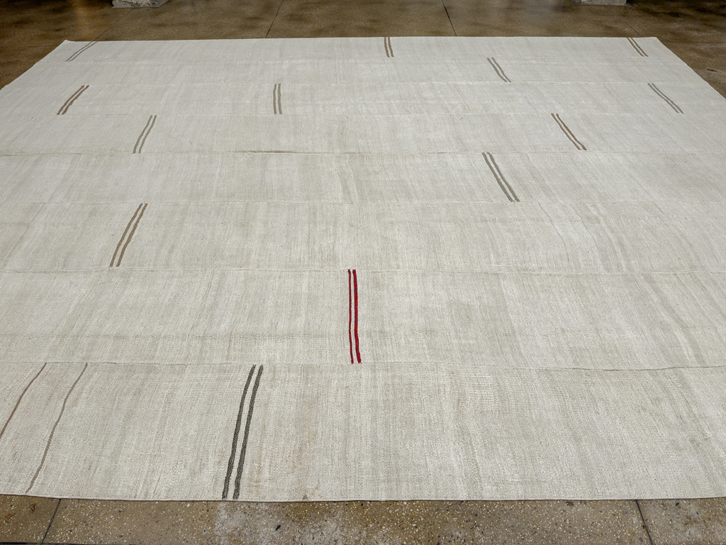 Vintage Turkish Flatweave Kilim Large Carpet, No.33655 - Gsblank