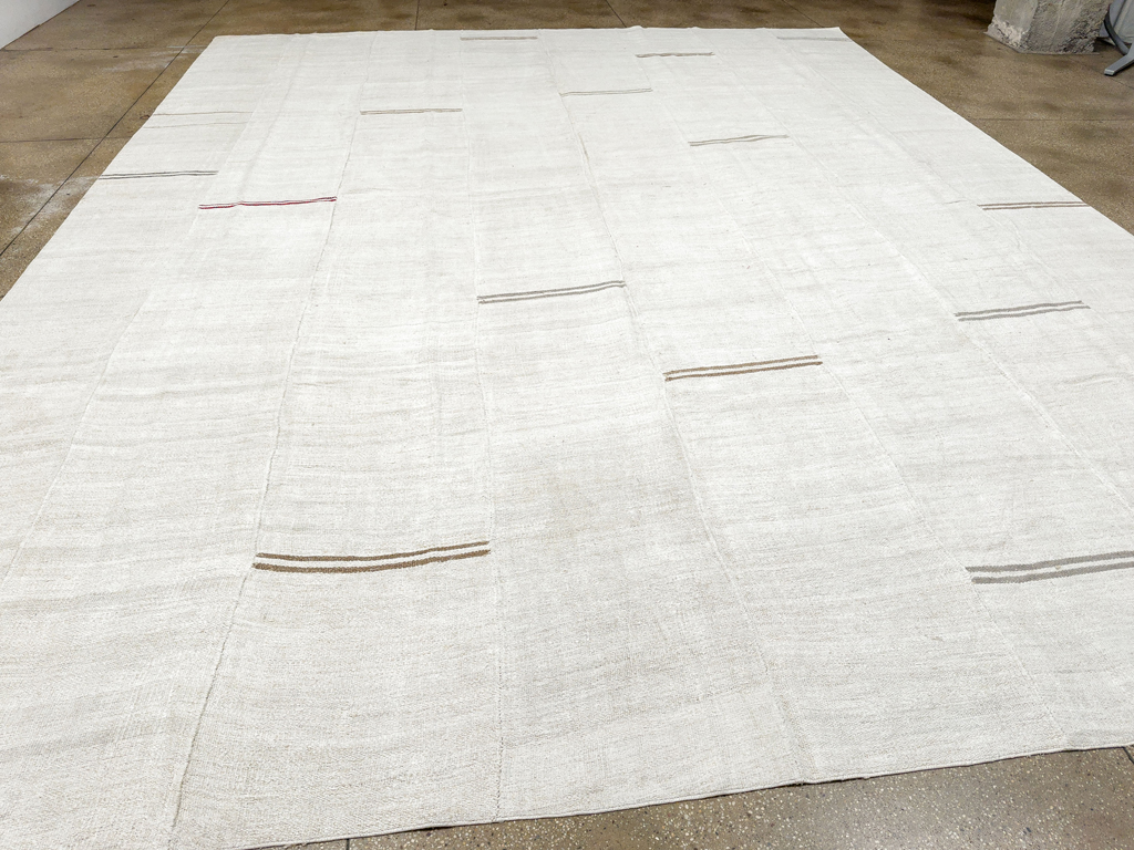 Vintage Turkish Flatweave Kilim Large Carpet, No.33655 - Gsblank