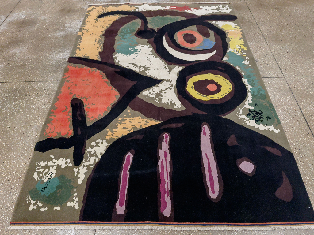 Modern Turkish Art Deco Accent Rug, No.33660 - Gsblank