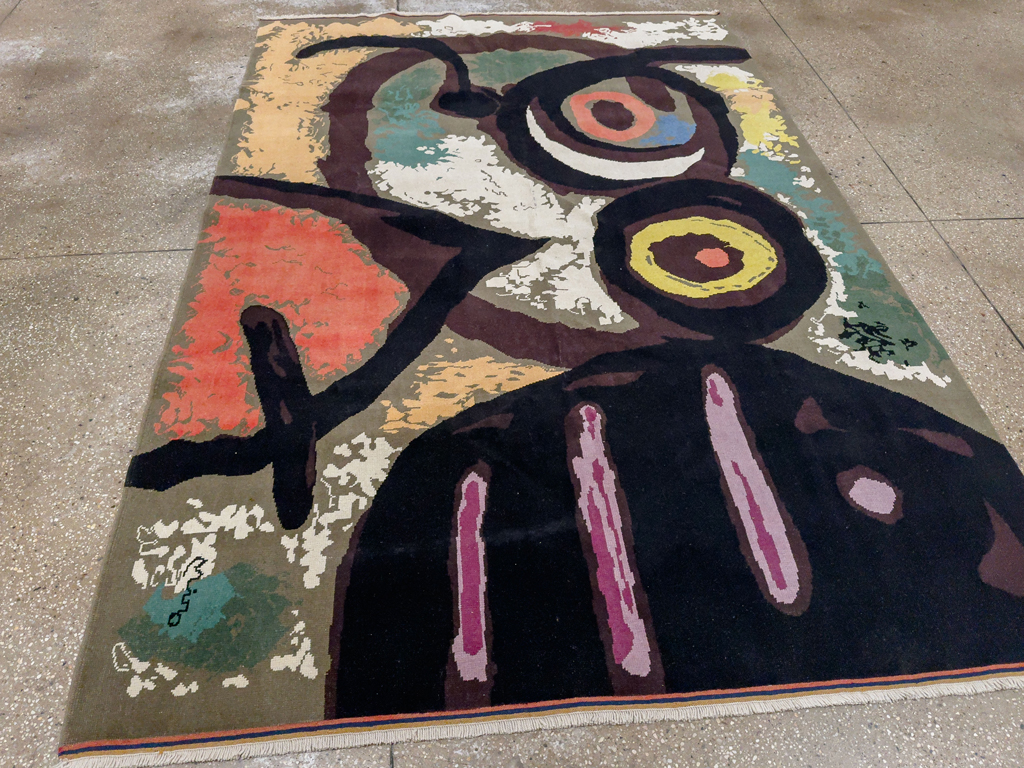 Modern Turkish Art Deco Accent Rug, No.33660 - Gsblank