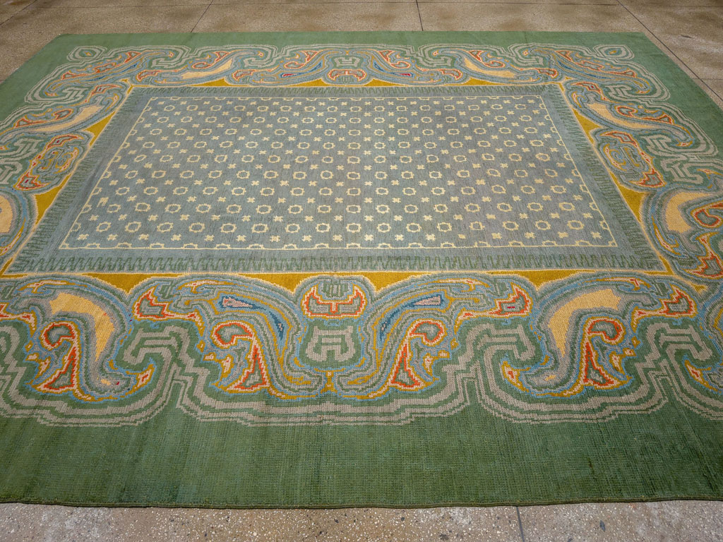 Antique Irish Donegal Room Size Carpet, No.33680 - Gsblank