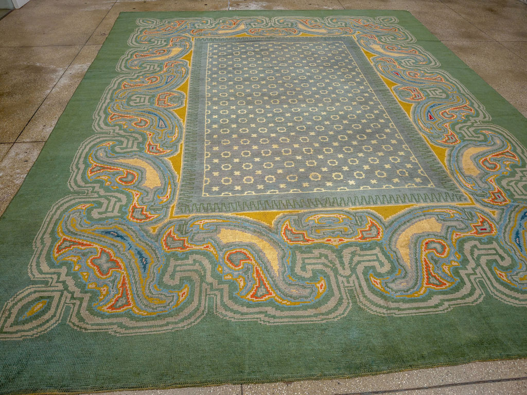 Antique Irish Donegal Room Size Carpet, No.33680 - Gsblank