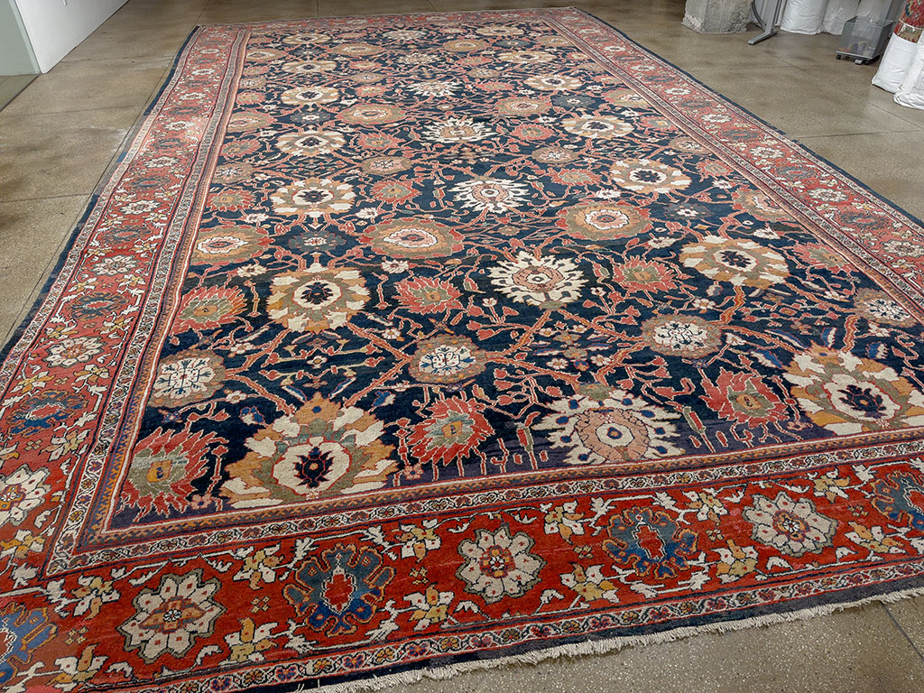 Antique Persian Mahal Oversize Carpet, No.33689 - Gsblank