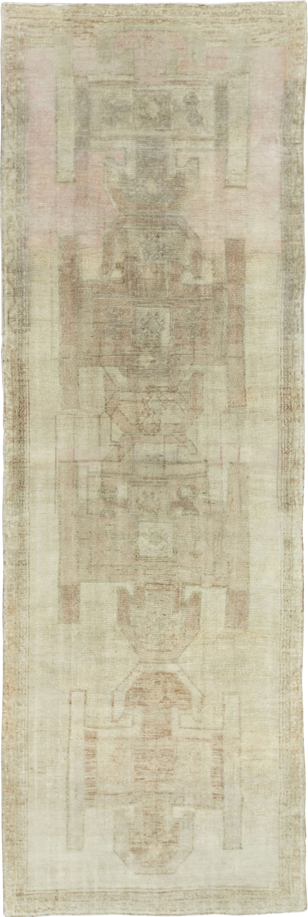 Vintage Turkish Anatolian Wide Gallery Runner, No.33706 - Gsblank