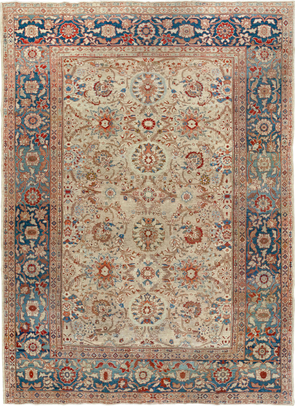 Antique Persian Sultanabad Room Size Carpet, No.33715 - Gsblank
