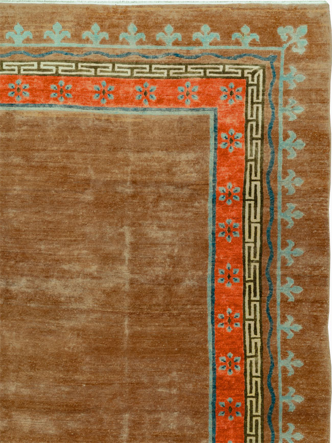 Vintage Tibetan Room Size Carpet, No.33719 - Gsblank