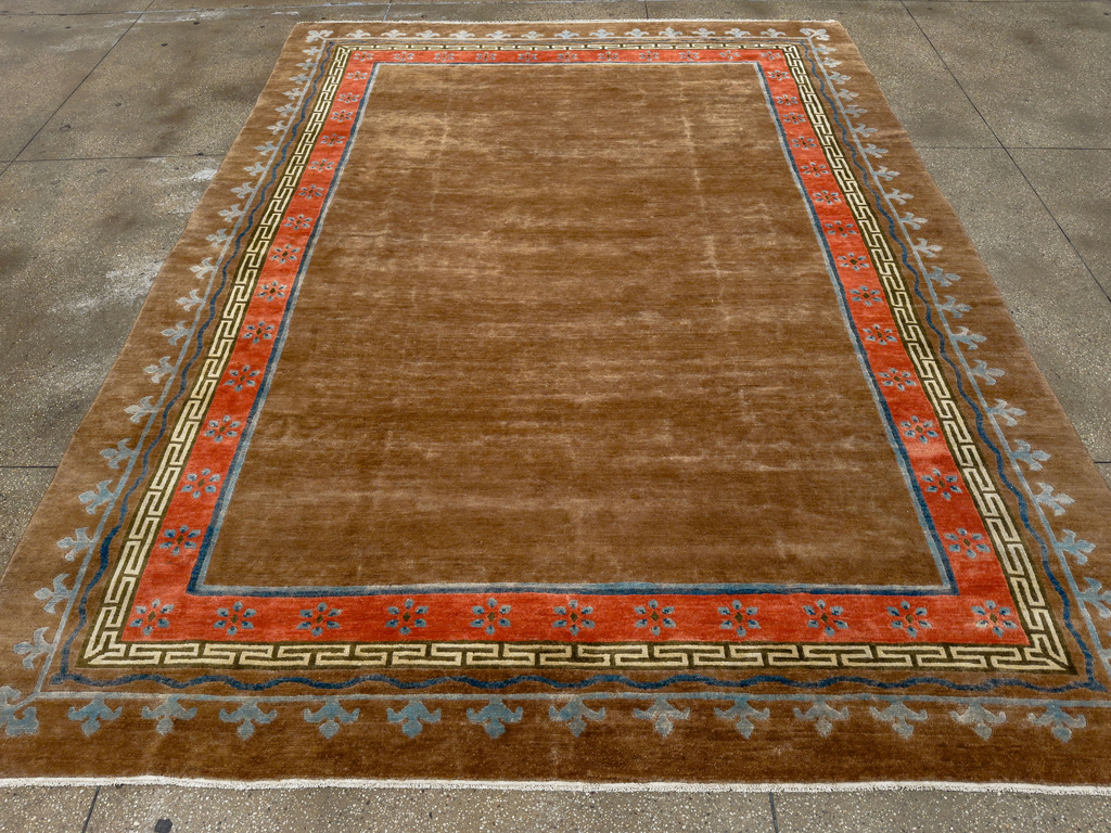 Vintage Tibetan Room Size Carpet, No.33719 - Gsblank