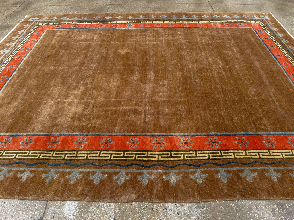Vintage Tibetan Room Size Carpet, No.33719 - Gsblank