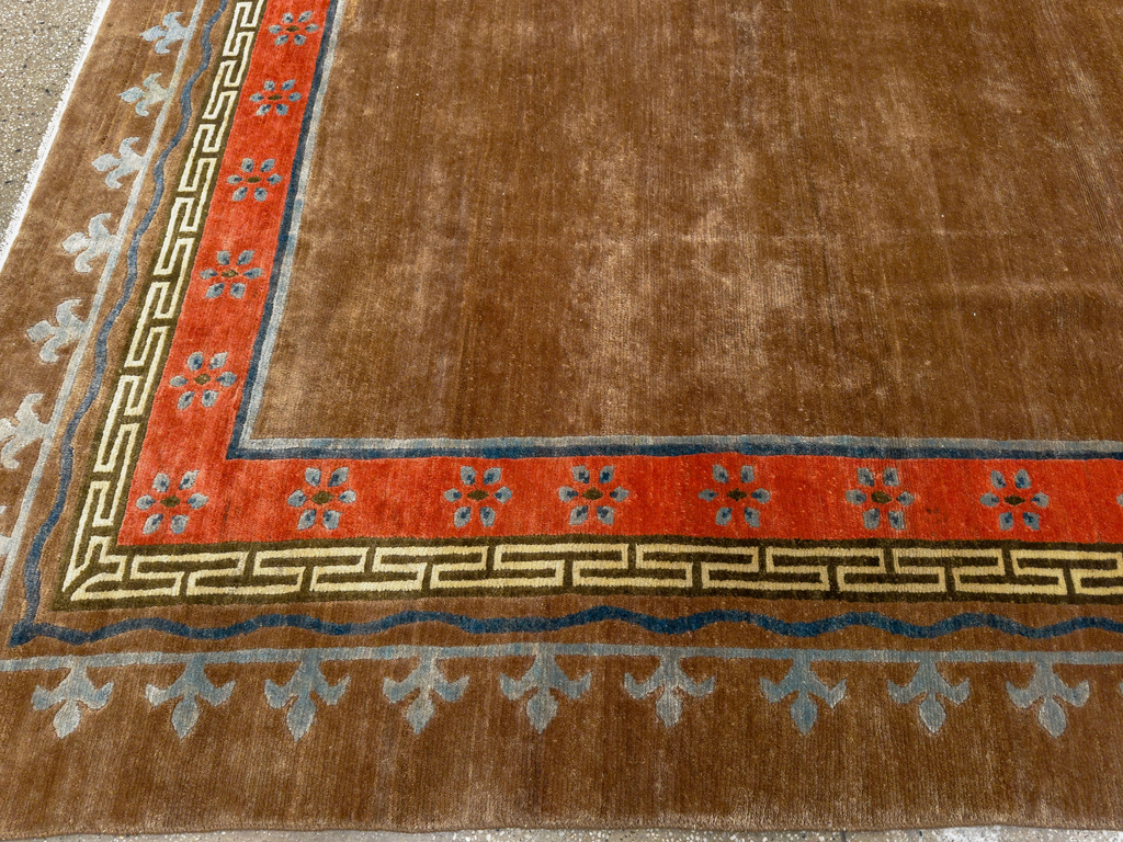 Vintage Tibetan Room Size Carpet, No.33719 - Gsblank