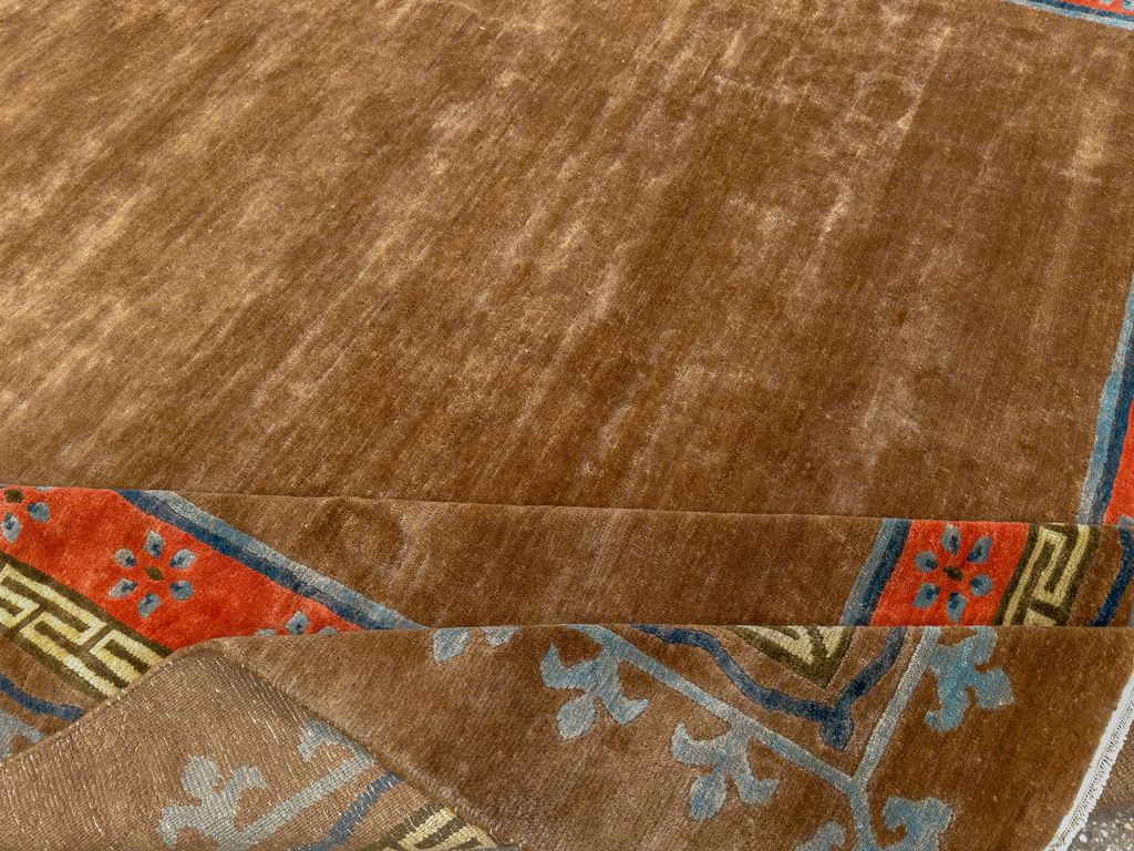 Vintage Tibetan Room Size Carpet, No.33719 - Gsblank