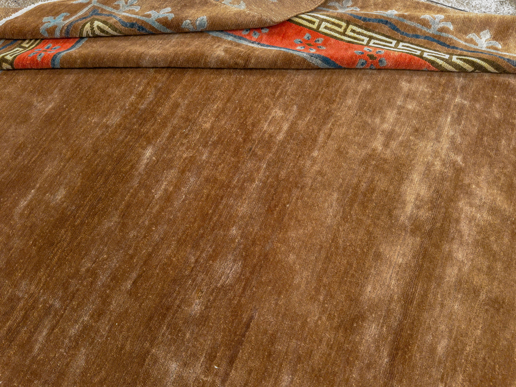 Vintage Tibetan Room Size Carpet, No.33719 - Gsblank