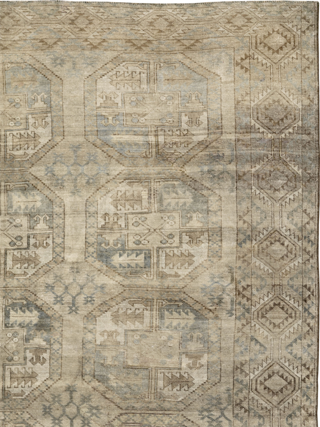 Vintage Central Asian Turkoman Room Size Carpet, No.33724 - Gsblank