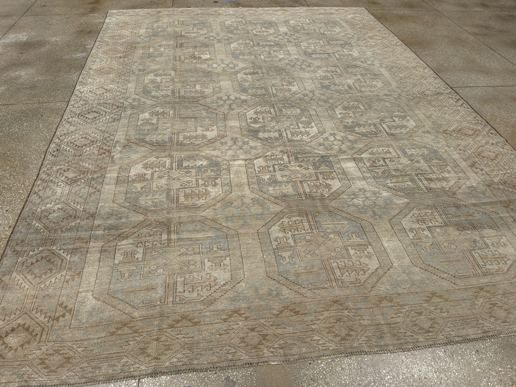 Vintage Central Asian Turkoman Room Size Carpet, No.33724 - Gsblank