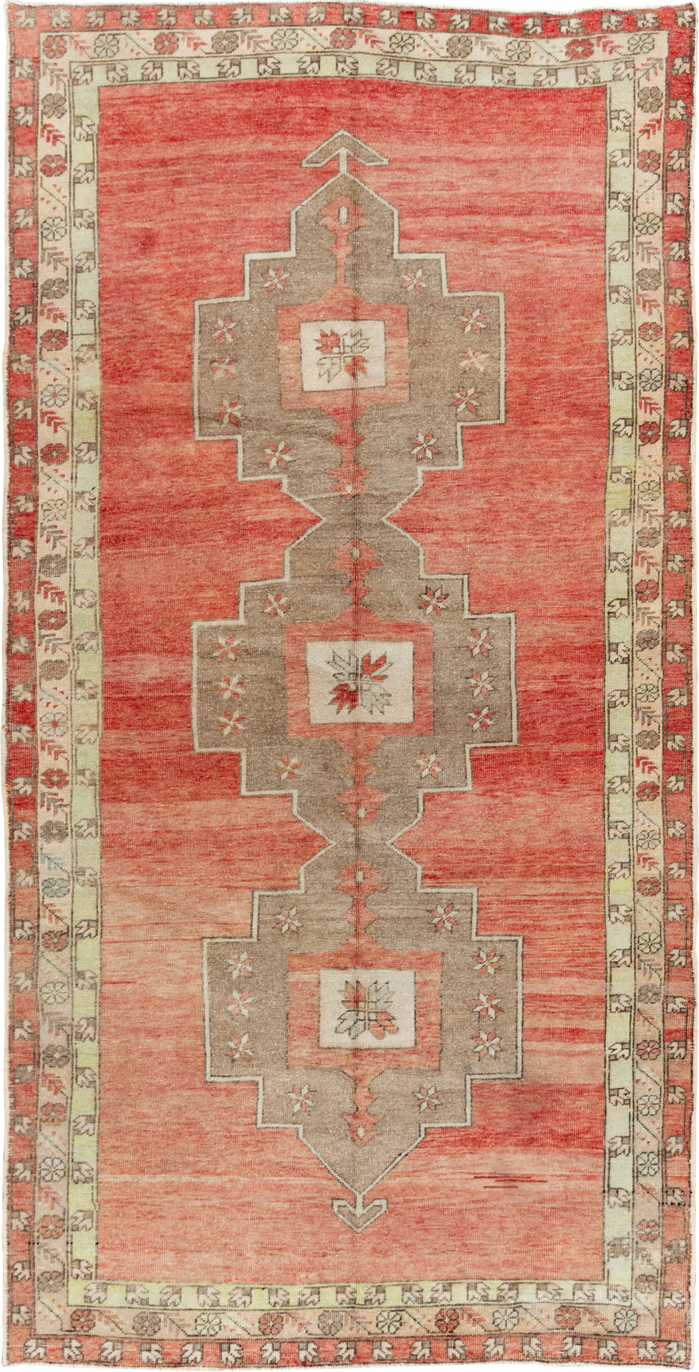 Vintage Turkish Anatolian Wide Gallery Runner, No.33730 - Gsblank