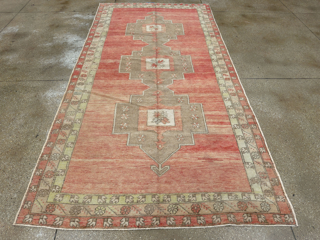 Vintage Turkish Anatolian Wide Gallery Runner, No.33730 - Gsblank