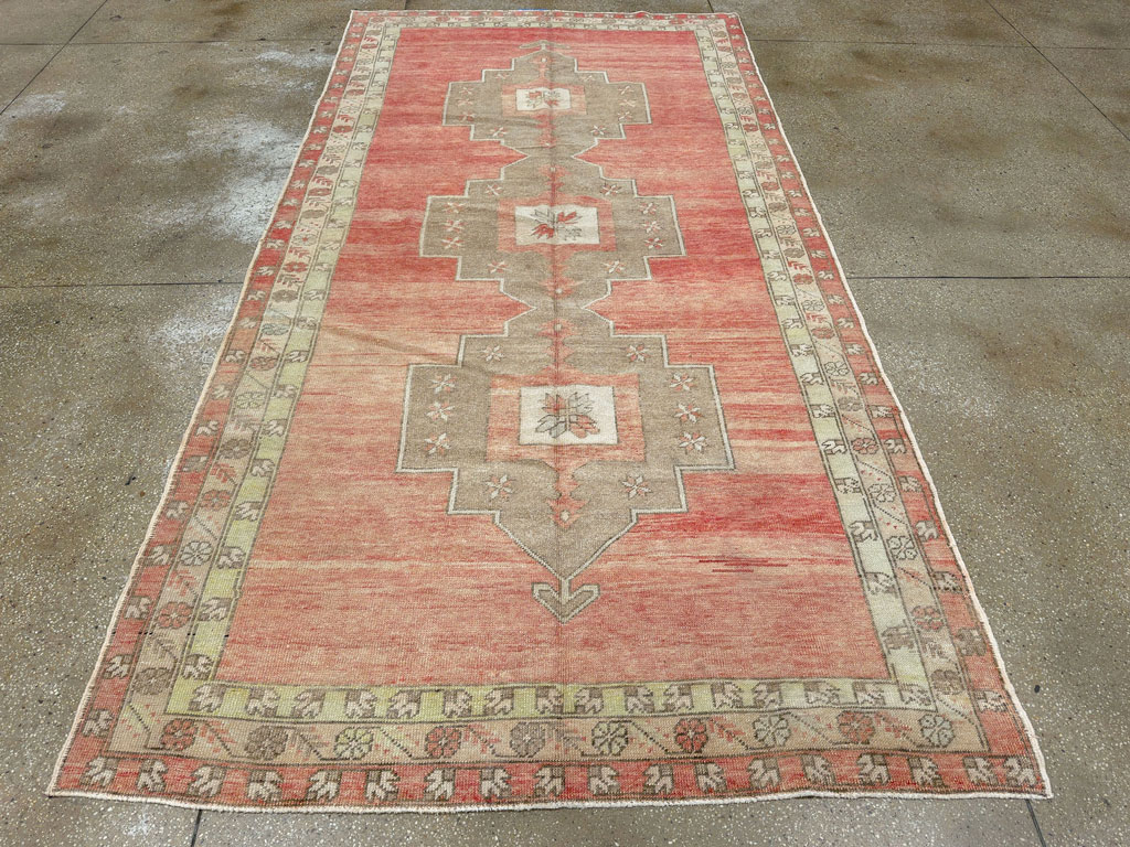 Vintage Turkish Anatolian Wide Gallery Runner, No.33730 - Gsblank