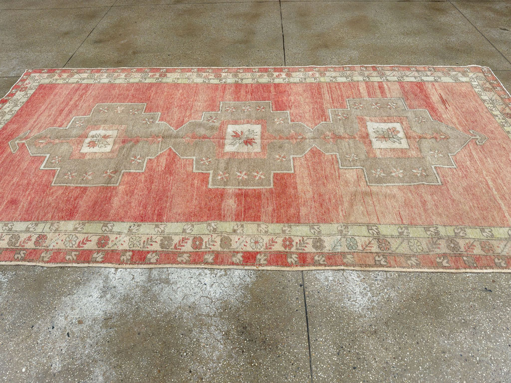 Vintage Turkish Anatolian Wide Gallery Runner, No.33730 - Gsblank