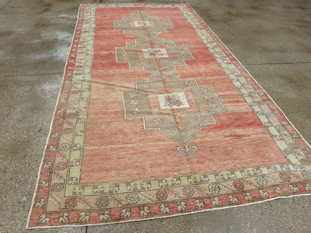 Vintage Turkish Anatolian Wide Gallery Runner, No.33730 - Gsblank