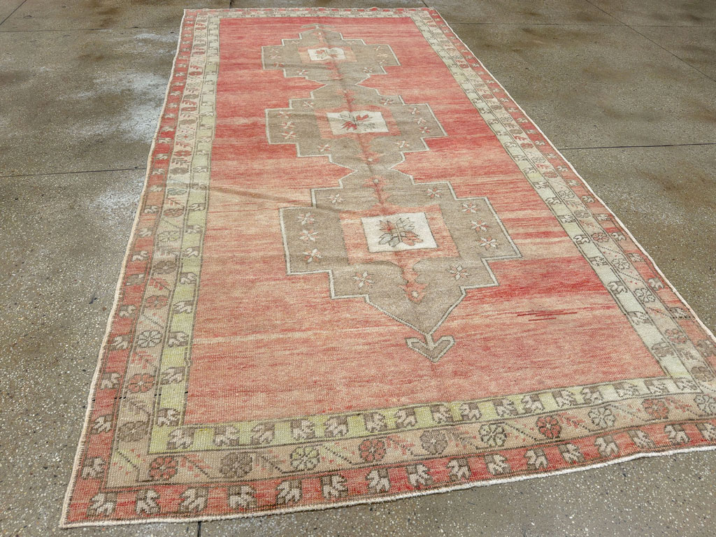 Vintage Turkish Anatolian Wide Gallery Runner, No.33730 - Gsblank