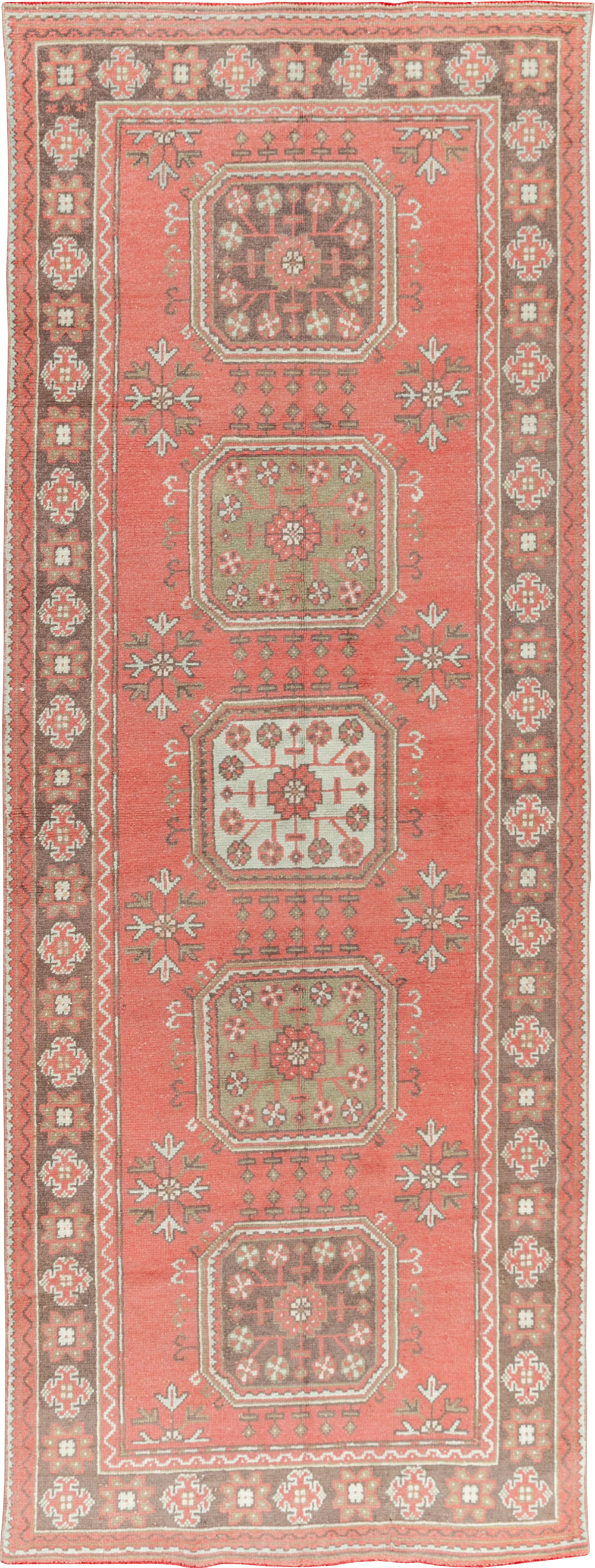 Vintage Turkish Anatolian Wide Gallery Runner, No.33735 - Gsblank