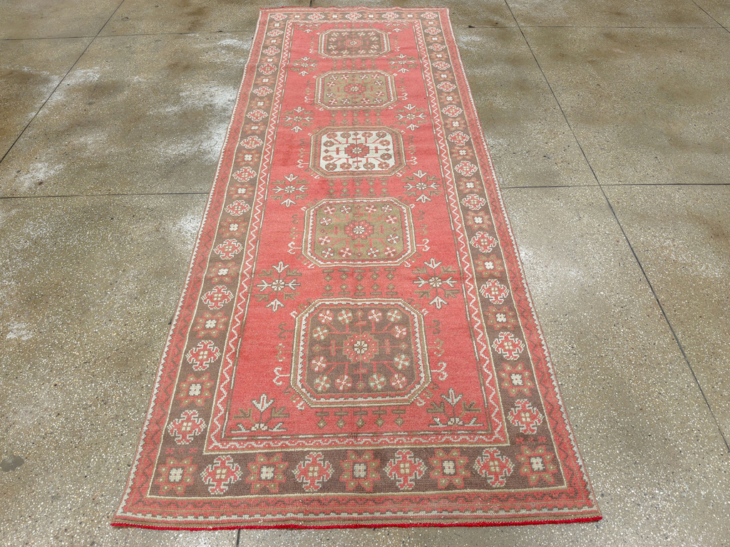 Vintage Turkish Anatolian Wide Gallery Runner, No.33735 - Gsblank