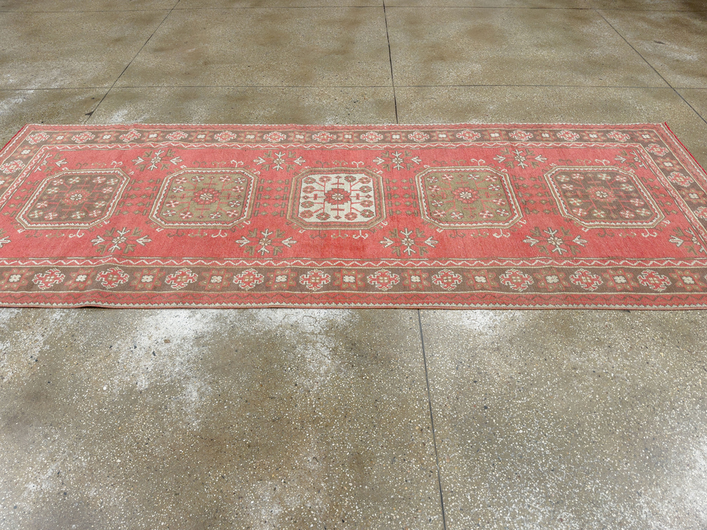 Vintage Turkish Anatolian Wide Gallery Runner, No.33735 - Gsblank