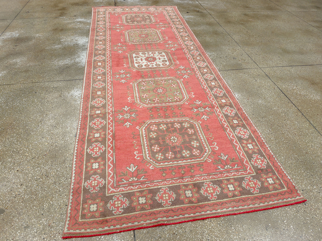 Vintage Turkish Anatolian Wide Gallery Runner, No.33735 - Gsblank