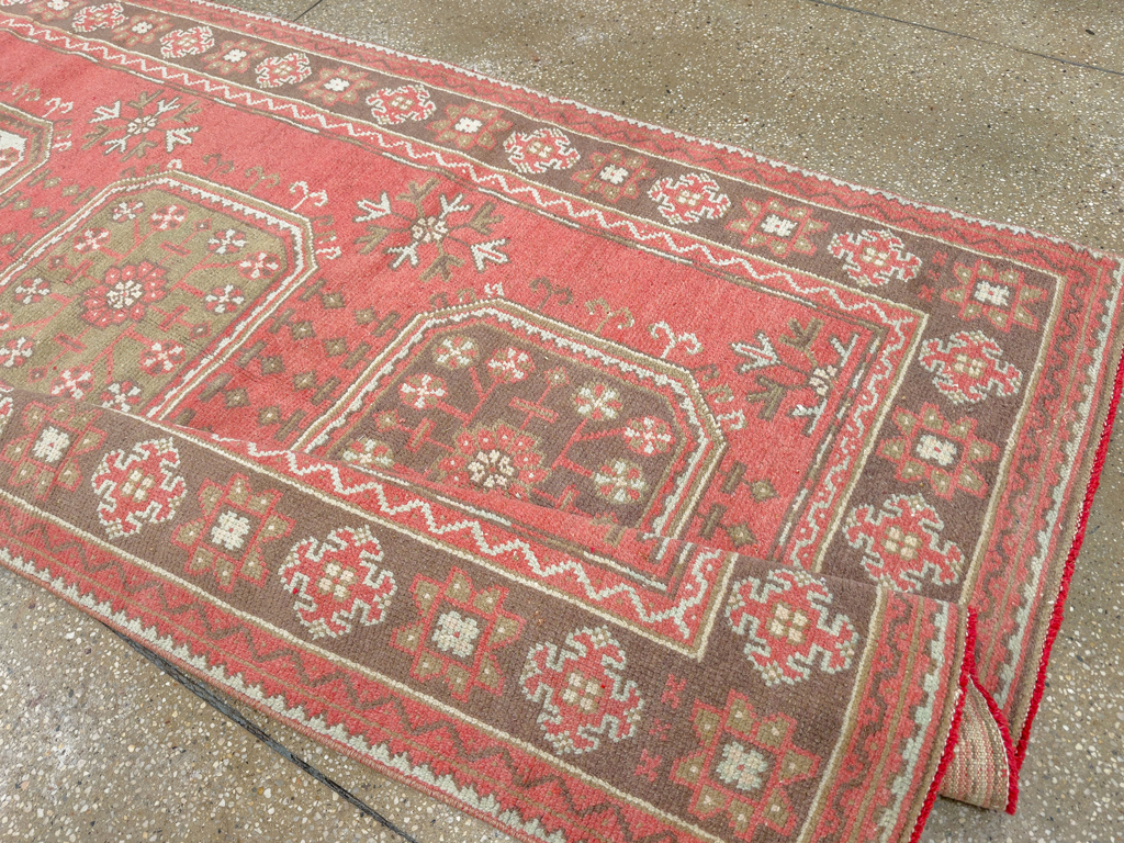 Vintage Turkish Anatolian Wide Gallery Runner, No.33735 - Gsblank