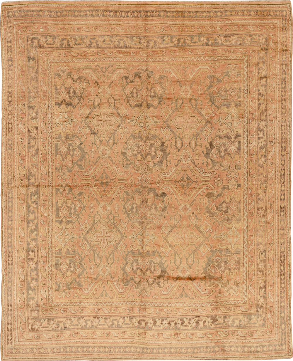 Antique Turkish Oushak Room Size Carpet, No.33736 - Gsblank