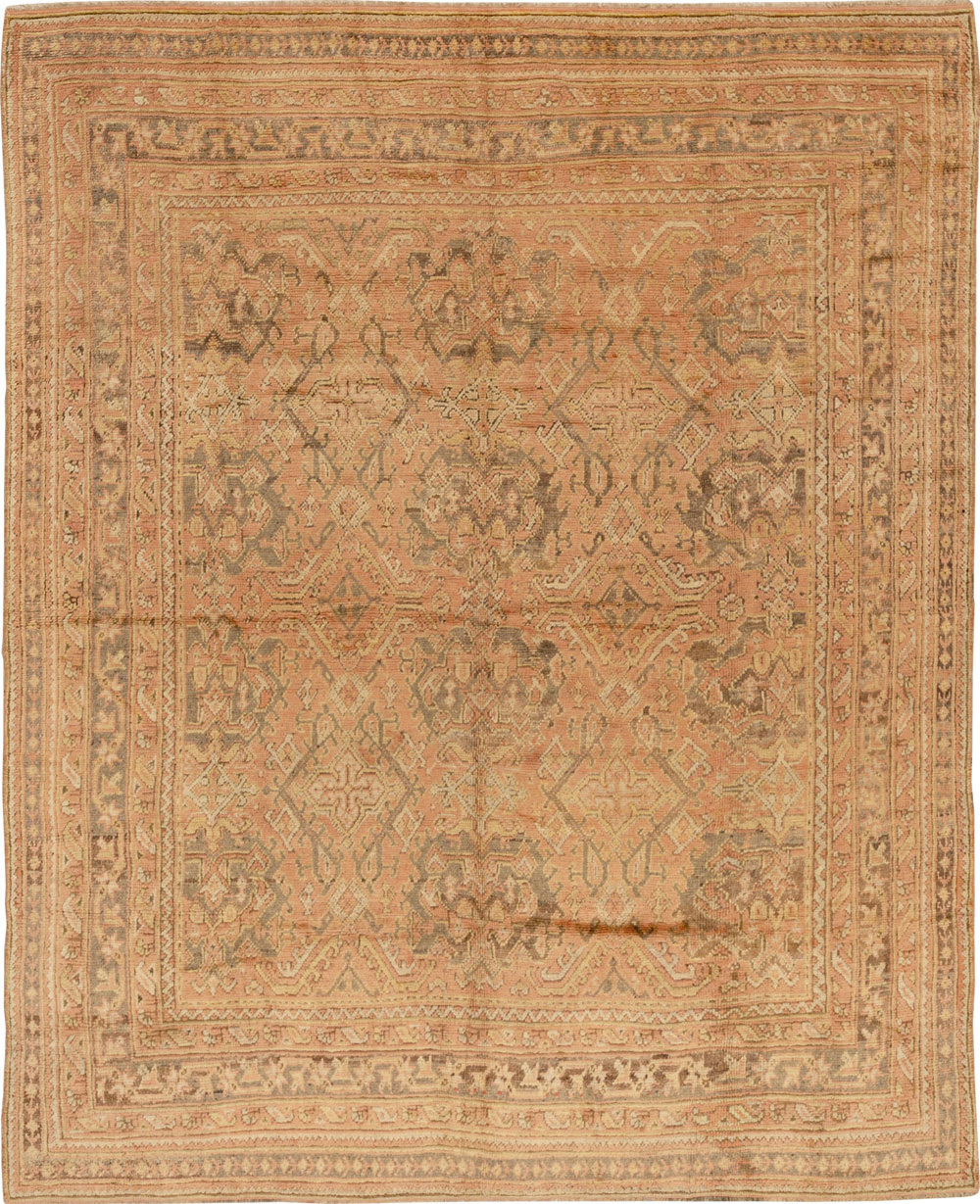 Antique Turkish Oushak Room Size Carpet, No.33736 - Gsblank