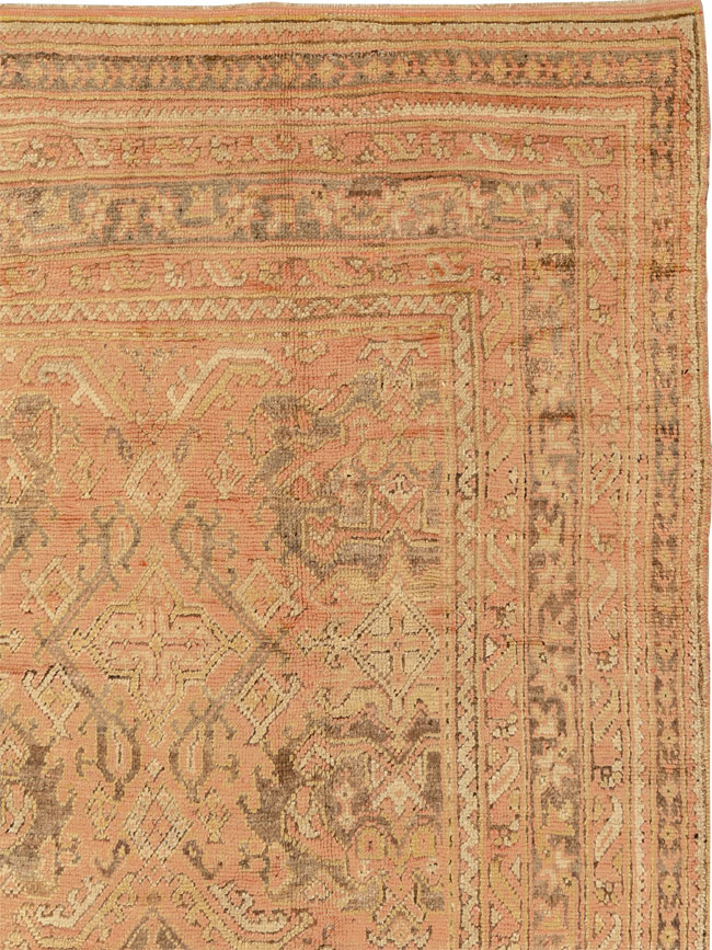 Antique Turkish Oushak Room Size Carpet, No.33736 - Gsblank