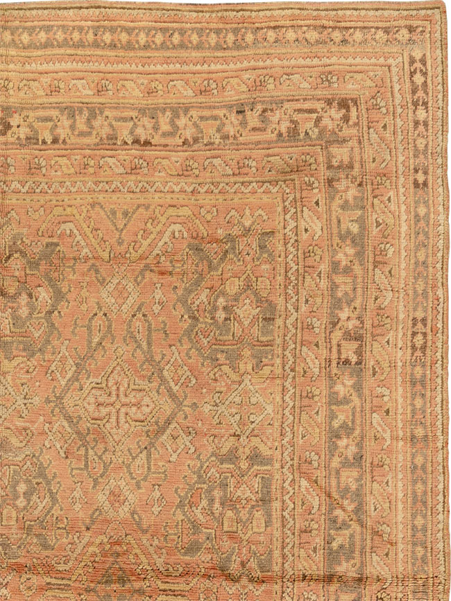 Antique Turkish Oushak Room Size Carpet, No.33736 - Gsblank