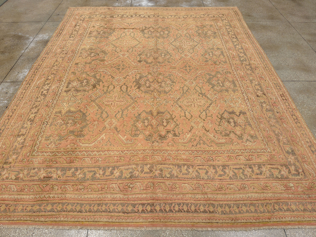 Antique Turkish Oushak Room Size Carpet, No.33736 - Gsblank