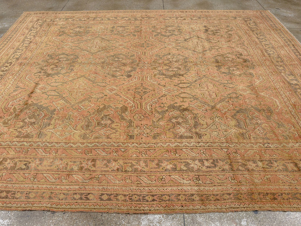 Antique Turkish Oushak Room Size Carpet, No.33736 - Gsblank