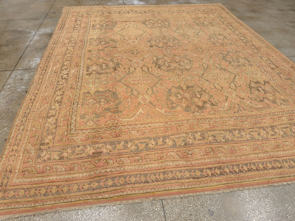 Antique Turkish Oushak Room Size Carpet, No.33736 - Gsblank