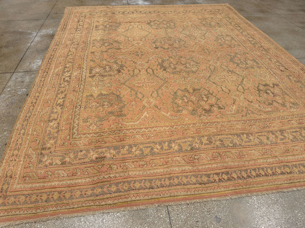 Antique Turkish Oushak Room Size Carpet, No.33736 - Gsblank