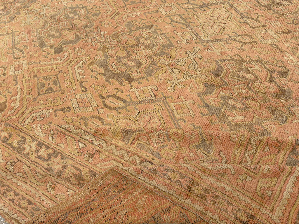 Antique Turkish Oushak Room Size Carpet, No.33736 - Gsblank