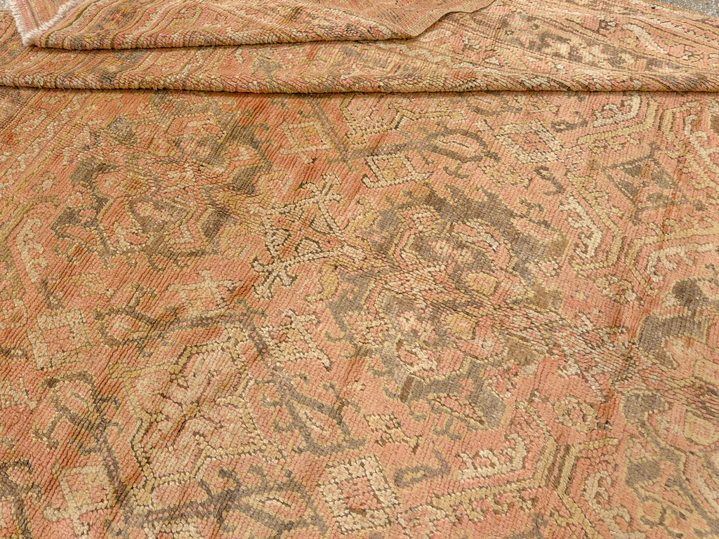 Antique Turkish Oushak Room Size Carpet, No.33736 - Gsblank