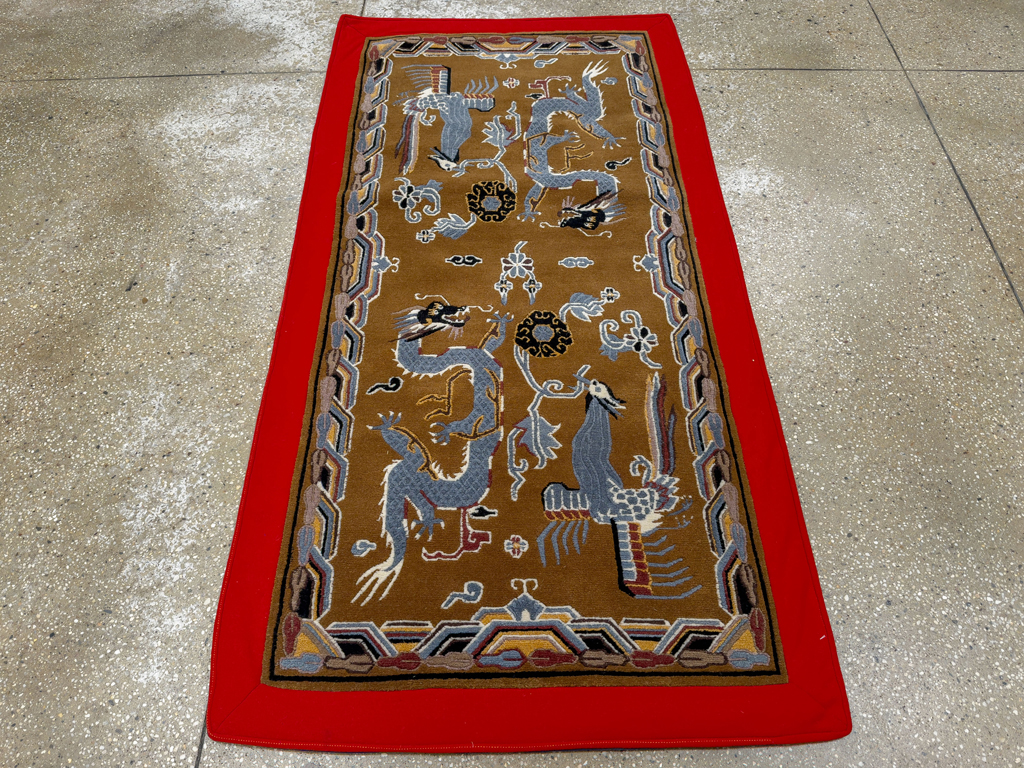 Modern Chinese Art Deco Pictorial Rug, No.33742 - Gsblank