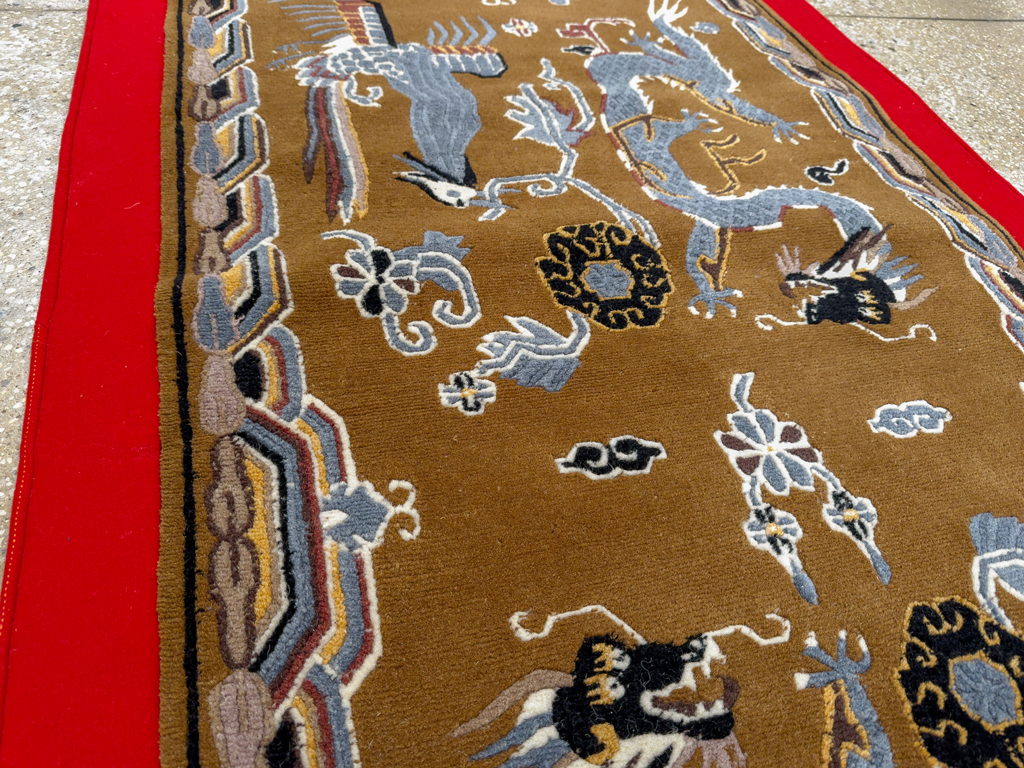 Modern Chinese Art Deco Pictorial Rug, No.33742 - Gsblank