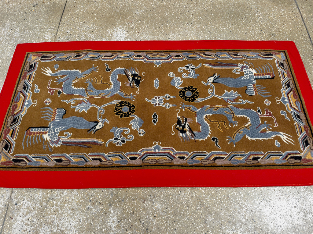 Modern Chinese Art Deco Pictorial Rug, No.33742 - Gsblank