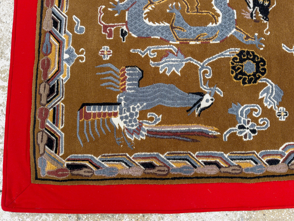 Modern Chinese Art Deco Pictorial Rug, No.33742 - Gsblank