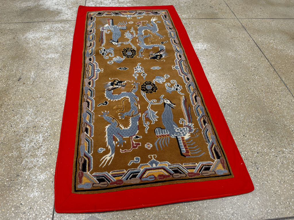 Modern Chinese Art Deco Pictorial Rug, No.33742 - Gsblank